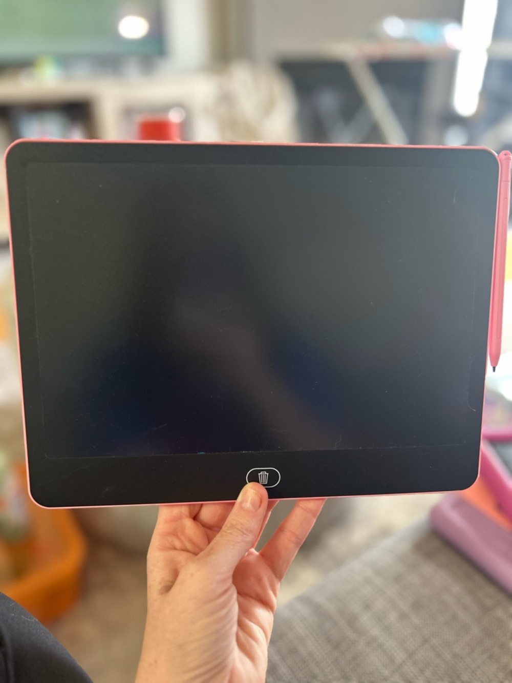 Pink Kids LCD Drawing Tablet with Stylus - Portable Erase Tablet